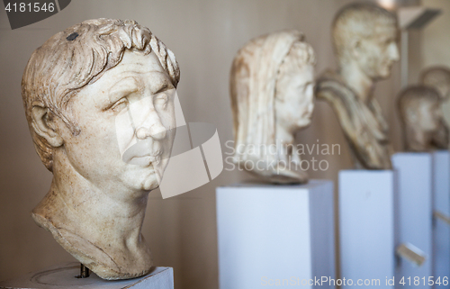 Image of VENICE, ITALY - JUNE 27, 2016: Statues detail in Palazzo Ducale 