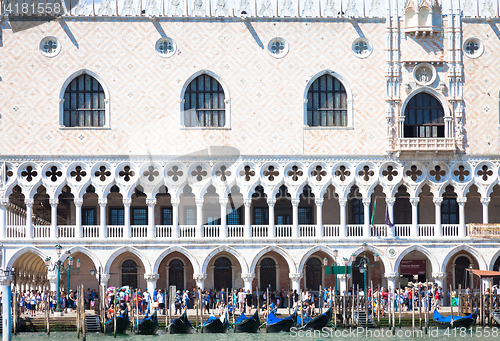 Image of VENICE, ITALY - JUNE 27, 2016: San Marco area full of turists