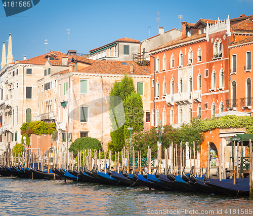 Image of 300 years old venetian palace facade from Canal Grande