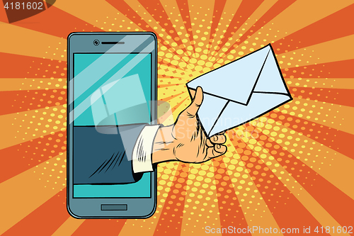 Image of You email or a message in smartphone