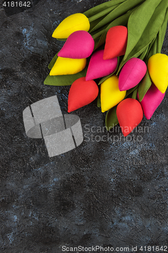 Image of Handmade tulips on darken