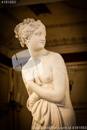 Image of VENICE, ITALY - JUNE 27, 2016: Venus Statue detail in Palazzo Du