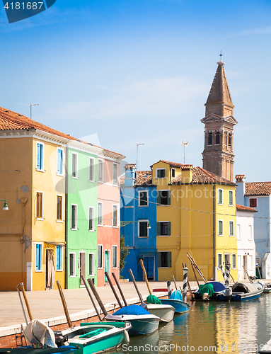 Image of Colored houses in Venice - Italy