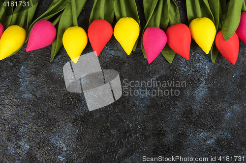 Image of Handmade tulips on darken