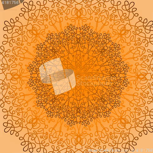 Image of ound Ornamental Geometric Doily Pattern