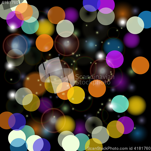 Image of Colorful Blurred Light Background. 