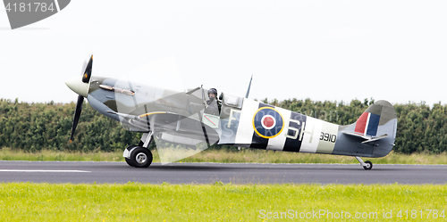 Image of LEEUWARDEN, THE NETHERLANDS - JUNE 10, 2016: A vintage Spitfire 