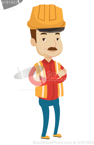 Image of Adult confident miner vector illustration.