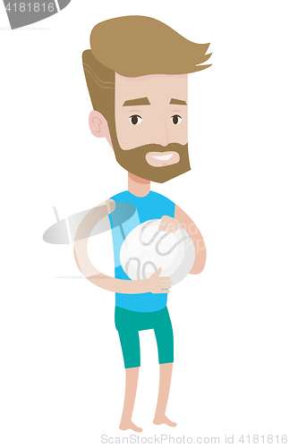 Image of Beach volleyball player vector illustration.