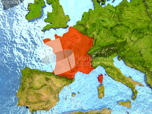 Image of France in red