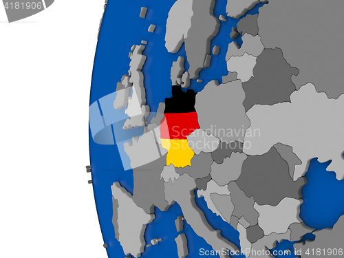 Image of Germany on globe