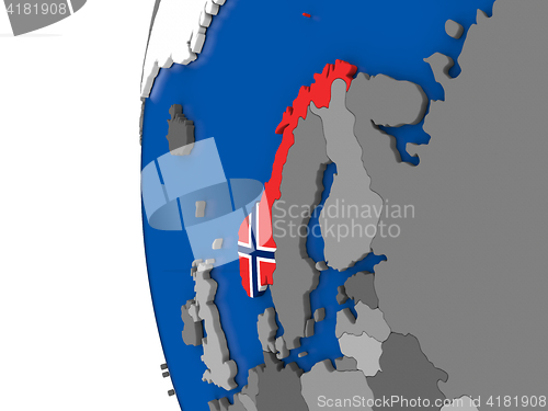 Image of Norway on globe