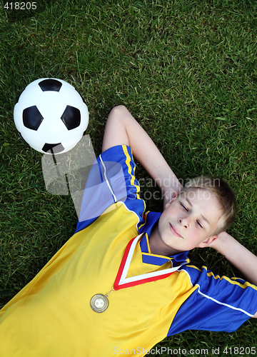 Image of  Boy with soccer ball