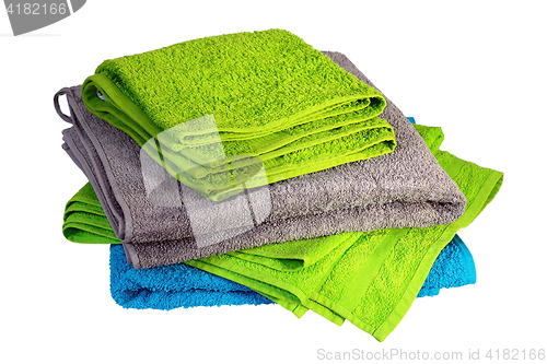Image of stack of colorful towels