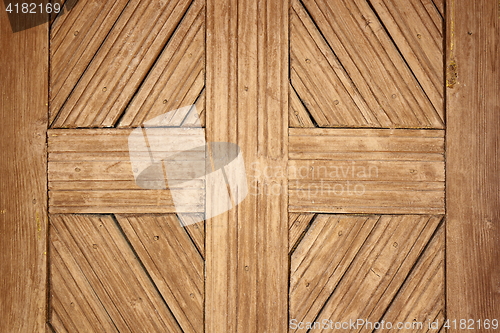 Image of detail on old romanian wooden door