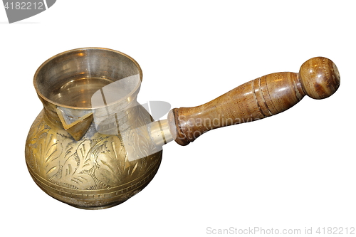 Image of old traditional alloy kettle