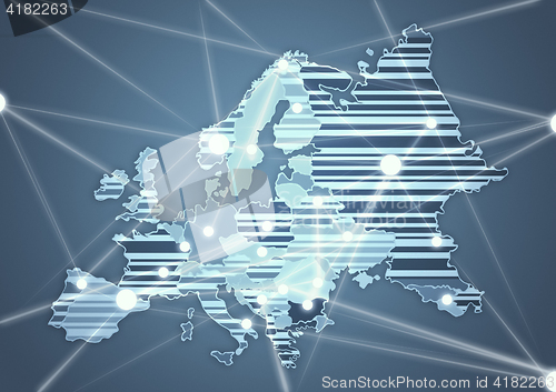 Image of Color Country Map of Europe