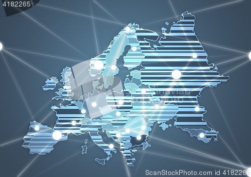 Image of Color Country Map of Europe