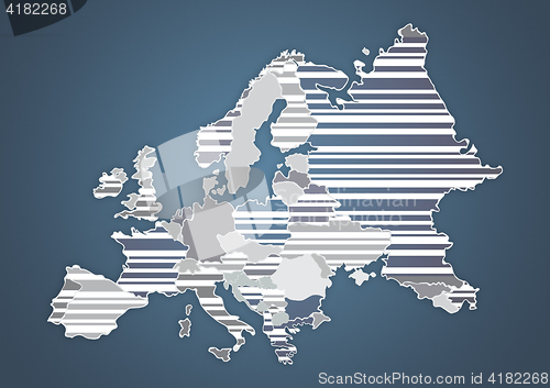 Image of Color Country Map of Europe