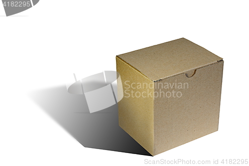 Image of simple carton box over white