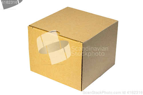 Image of isolated carton old closed box