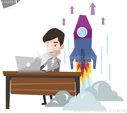 Image of Business start up vector illustration.