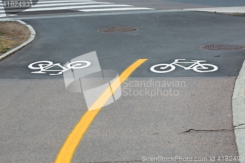 Image of Bicycle lane signs