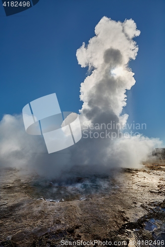 Image of Erupting geyser