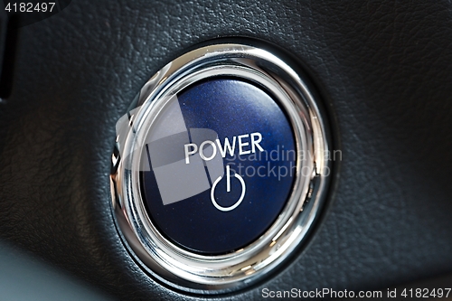 Image of Power button of a car