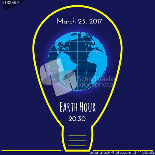 Image of Earth Hour environmental movement illustration