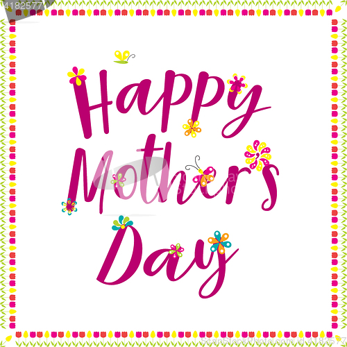 Image of Happy Mothers Day lettering.