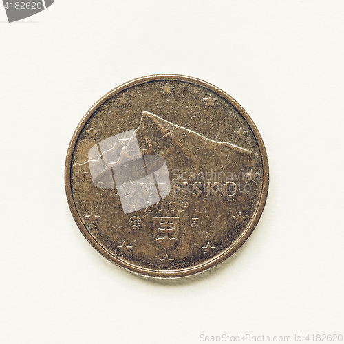 Image of Vintage Slovak 5 cent coin