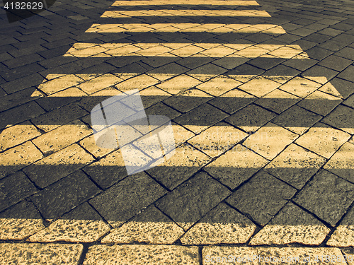 Image of Vintage looking Zebra crossing