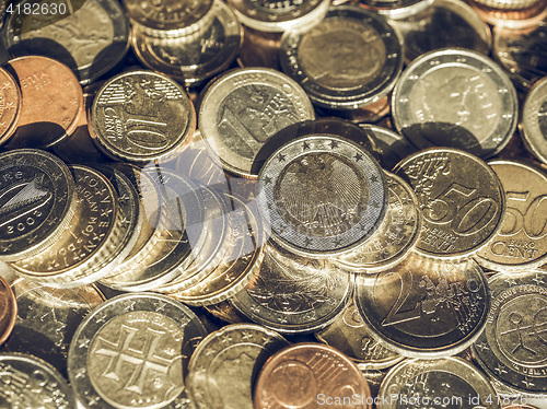 Image of Vintage Euro coins