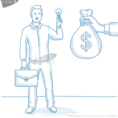 Image of Successful business idea vector illustration.