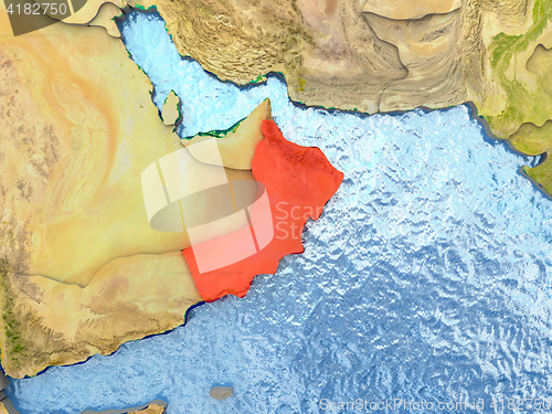 Image of Oman in red