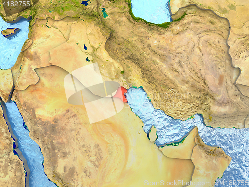 Image of Kuwait in red