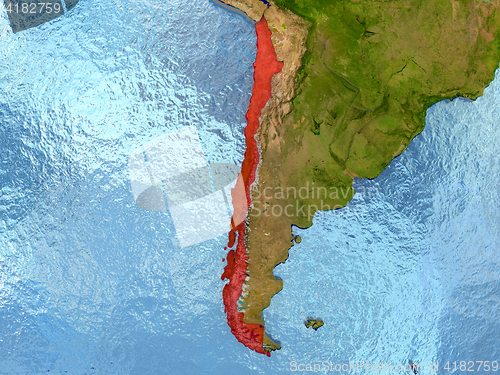 Image of Chile in red