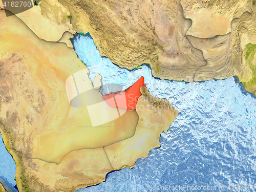 Image of United Arab Emirates in red