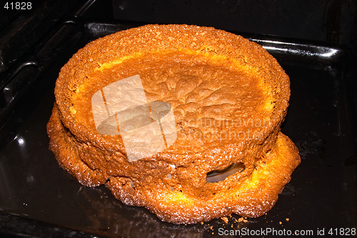 Image of Burned over-raised apple cake