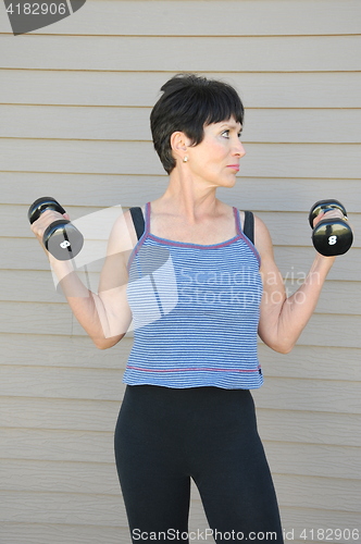 Image of Female beauty workout.