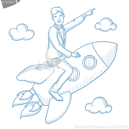 Image of Business start up vector sketch illustration.