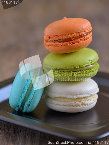 Image of french colorful macarons