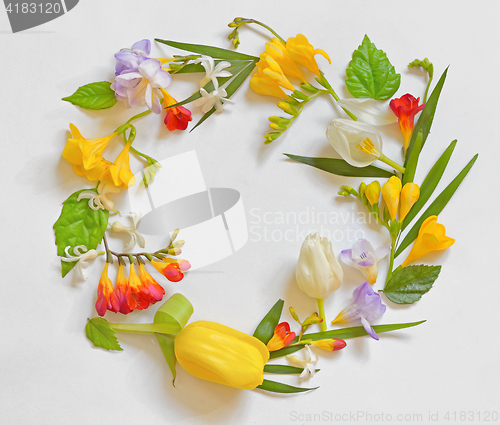 Image of Round Spring Flower Frame 