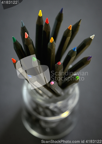 Image of Colored  black pencils