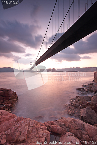 Image of Tsing ma bridge sunset,Hongkong