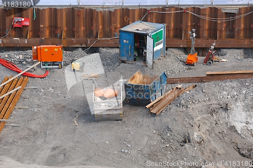 Image of Construction site machinery