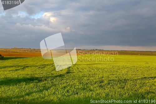 Image of Agircutural landscape with clouds