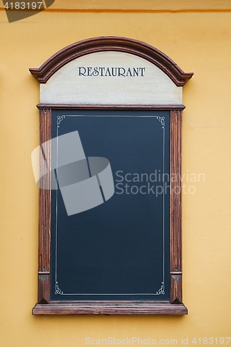 Image of Restaurant menu board