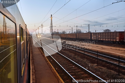 Image of Train Journey at Dusk